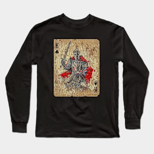 King of Spades Poker Card: Medieval warrior Long Sleeve T-Shirt